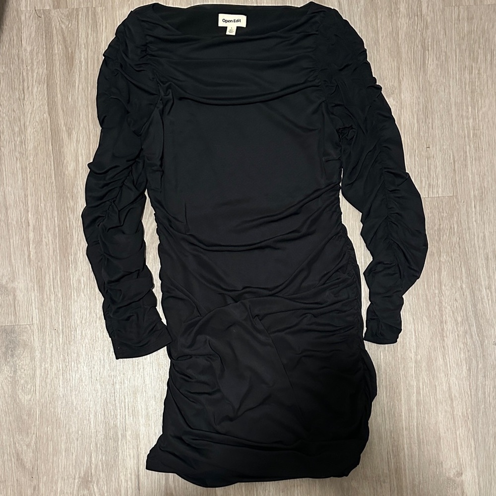 Black Ruched Dress